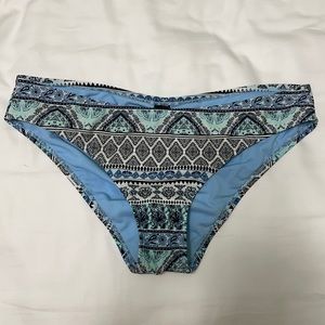 Ambrielle Blue Patterned Bikini Bottoms
